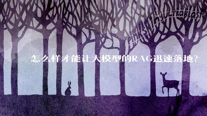 怎么样才能让大模型的RAG迅速落地？